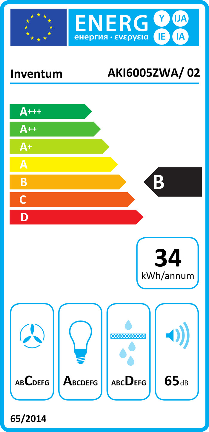 Inventum AKI6005ZWA classe énergétique