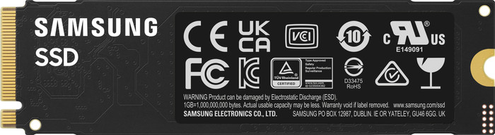 Samsung 990 EVO Plus 4TB NVMe SSD achterkant