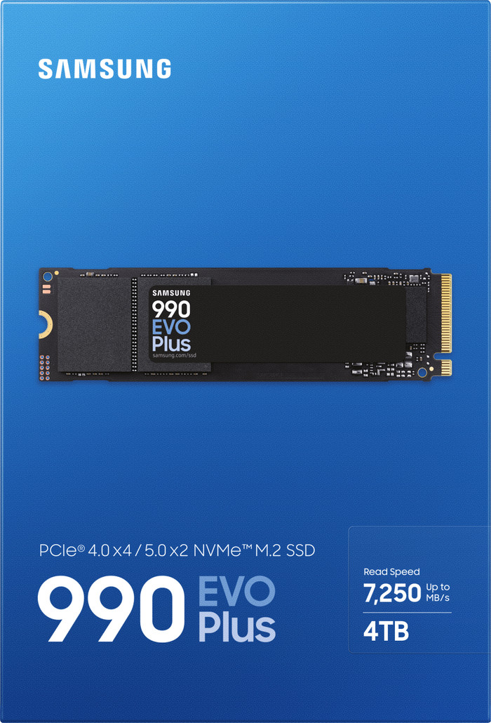 Samsung 990 EVO Plus 4TB NVMe SSD verpakking