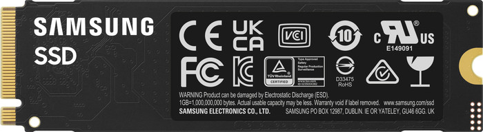 Samsung 990 EVO Plus 2 To NVMe SSD arrière