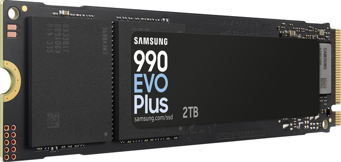 Samsung 990 EVO Plus 2 To NVMe SSD côté gauche