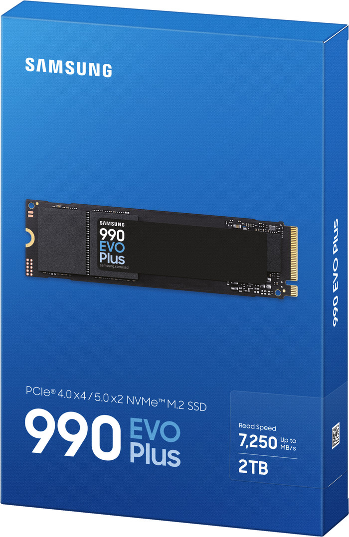 Samsung 990 EVO Plus 2 To NVMe SSD emballage
