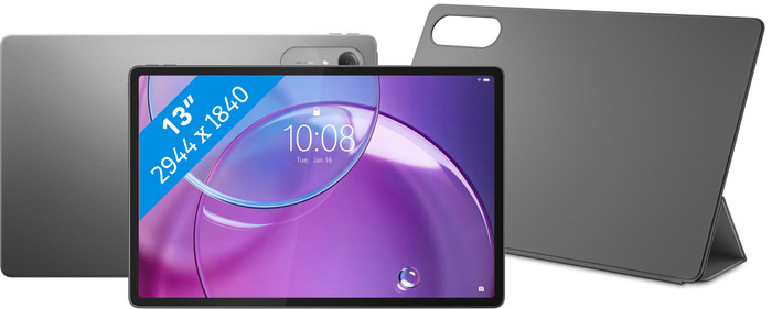 Lenovo Idea Tab Pro Gen 2 13 inch 256GB Wifi Grijs met Stylus + Book Case Main Image