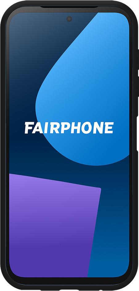 Just in Case Fairphone 5 Soft TPU Case Zwart achterkant