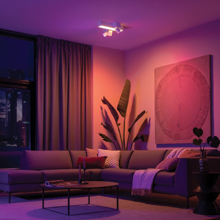 Philips Hue Centris Spot Monté en Surface White and Color - Blanc - En croix - 3 spots produit à l'usage