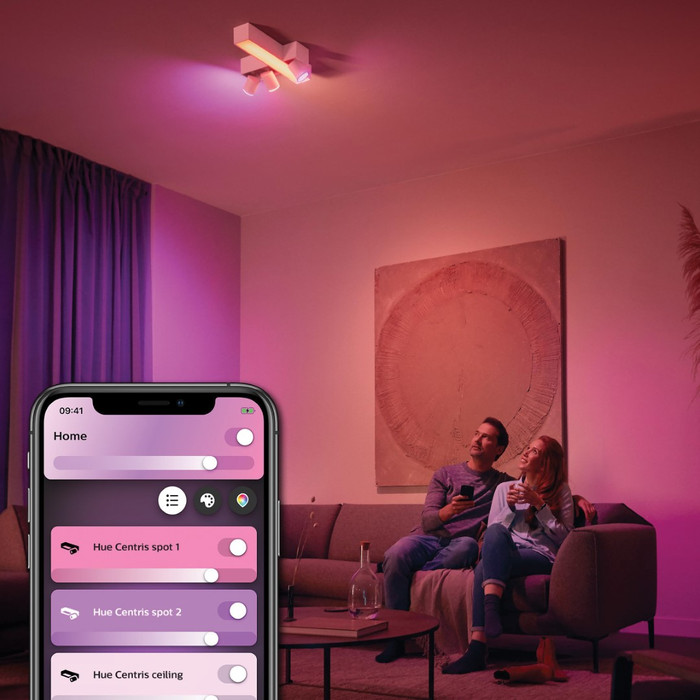 Philips Hue Centris Spot Monté en Surface White and Color - Blanc - En croix - 3 spots produit à l'usage