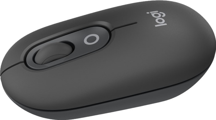 Logitech Pop Draadloze Muis Zwart linkerkant