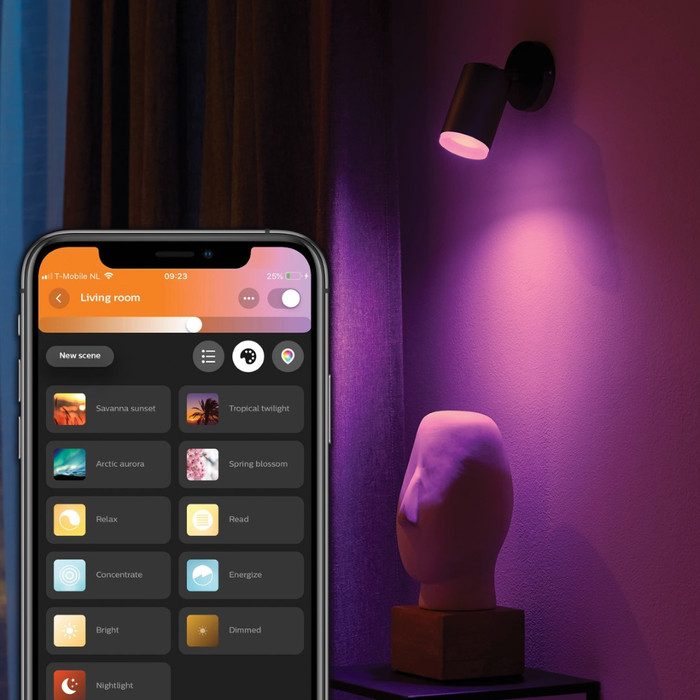Philips Hue Fugato Spot Monté en Surface White and Color - Noir - 1 spot produit à l'usage