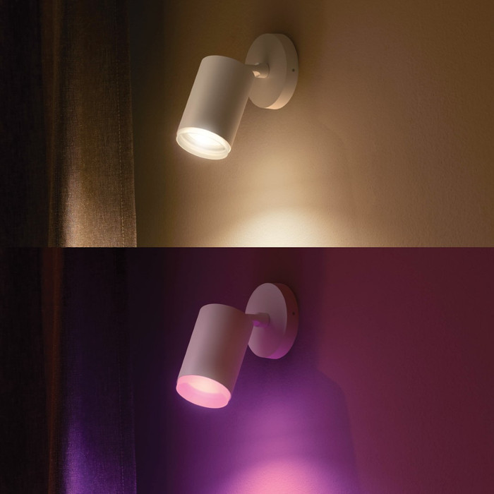 Philips Hue Fugato Spot Monté en Surface White and Color - Blanc - 1 spot produit à l'usage