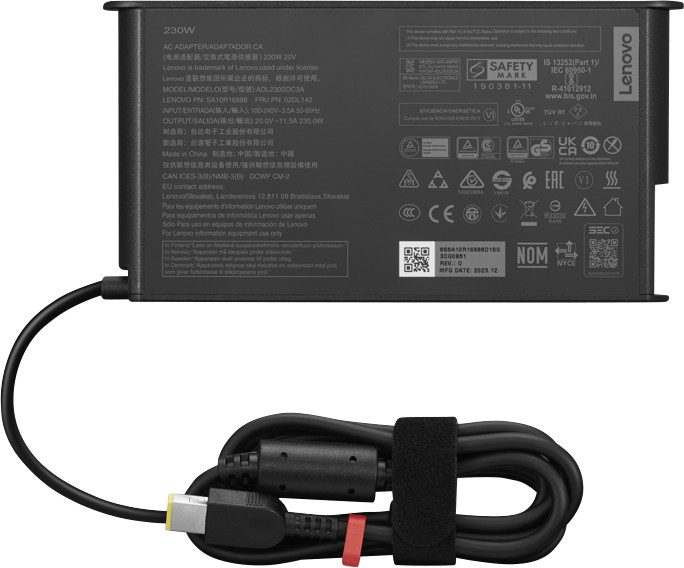 Lenovo Legion Slim 230W AC Adapter(CE) achterkant
