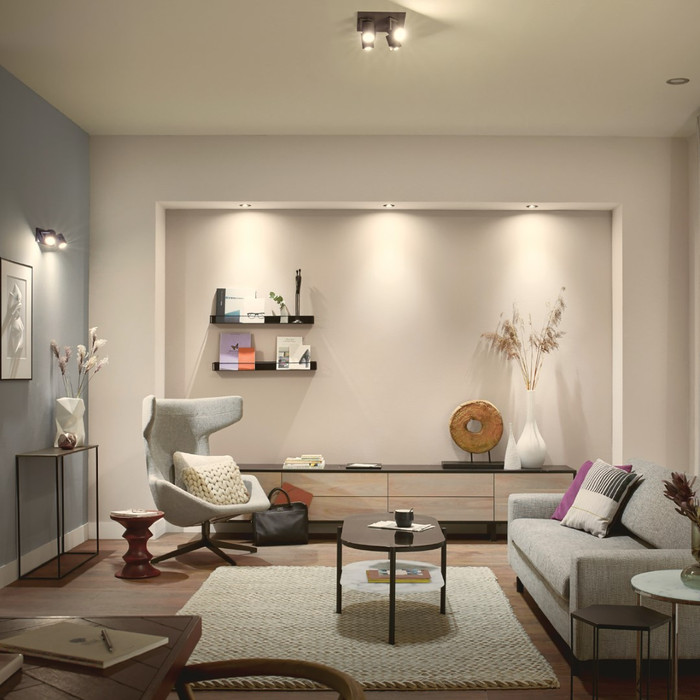 Philips Hue Milliskin inbouwspot White Ambiance - rond - Wit - 6-pack product in gebruik