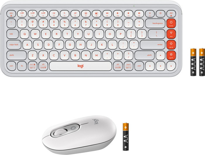 Logitech Pop Icon Combo Keyboard and Mouse Set White AZERTY detail
