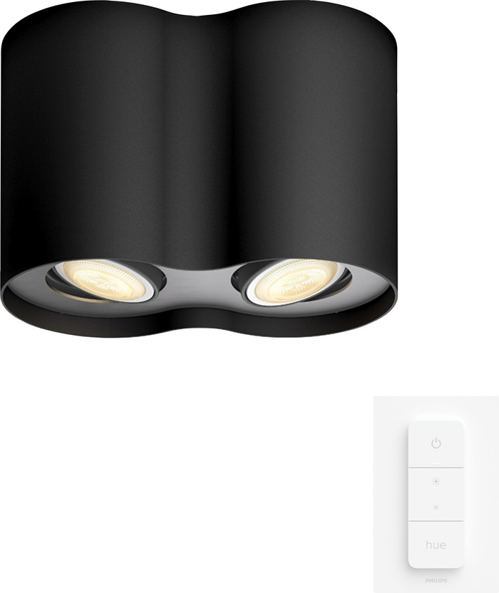 Philips Hue Pillar Opbouwspot White Ambiance - Zwart - 2-spots + Dimmer Main Image