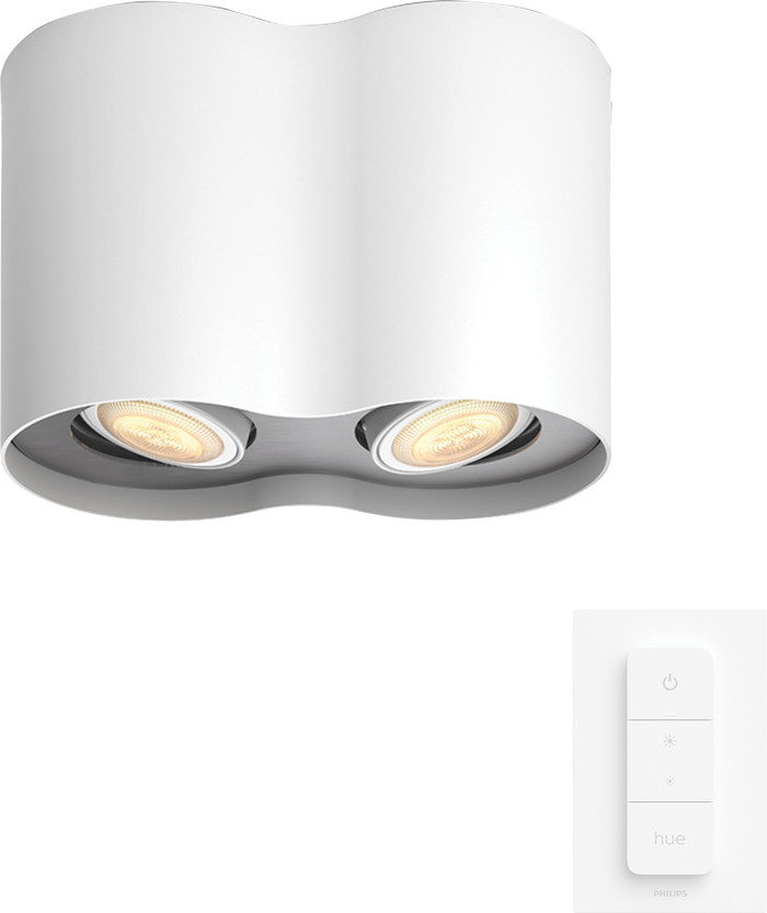 Philips Hue Pillar Spot Monté en Surface White Ambiance - Blanc - 2 spots + Variateur Main Image