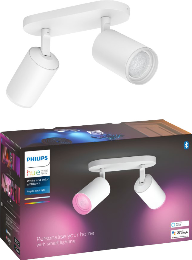 Philips Hue Fugato Opbouwspot White and Color - Wit - 2-spots verpakking