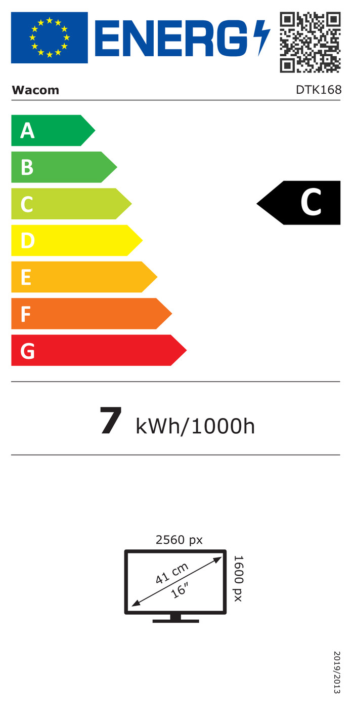Wacom Cintiq 16 (2025) energielabel
