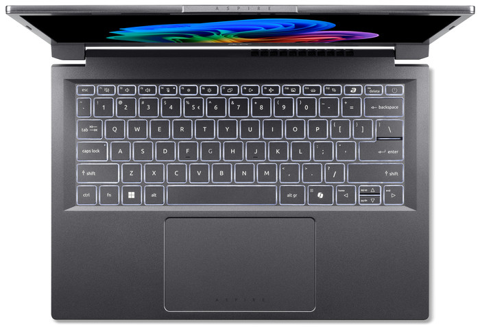 Acer Aspire 14 AI OLED A14-52M-70WP Azerty bovenkant