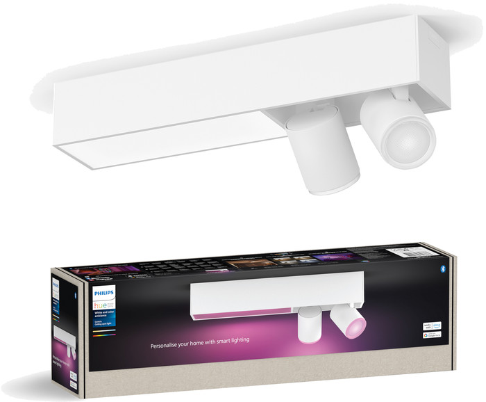 Philips Hue Centris Spot Monté en Surface White and Color - Blanc - Rectangle - 2 spots emballage