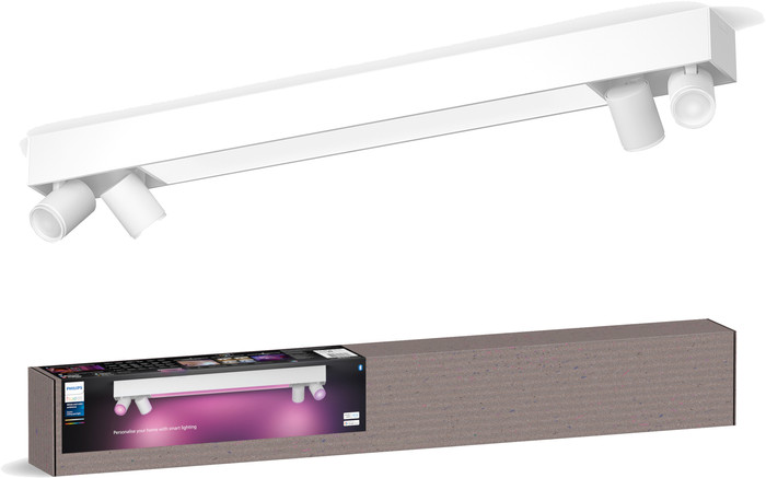 Philips Hue Centris Spot Monté en Surface White and Color - Blanc - Rectangle - 4 spots emballage