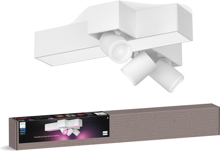 Philips Hue Centris Spot Monté en Surface White and Color - Blanc - En croix - 3 spots emballage