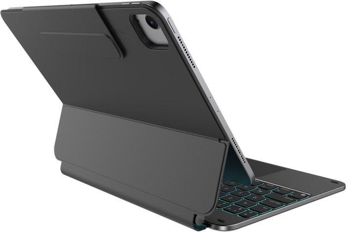 BlueBuilt Apple iPad Air (2024) 11 Pouces Étui Clavier AZERTY Noir côté gauche