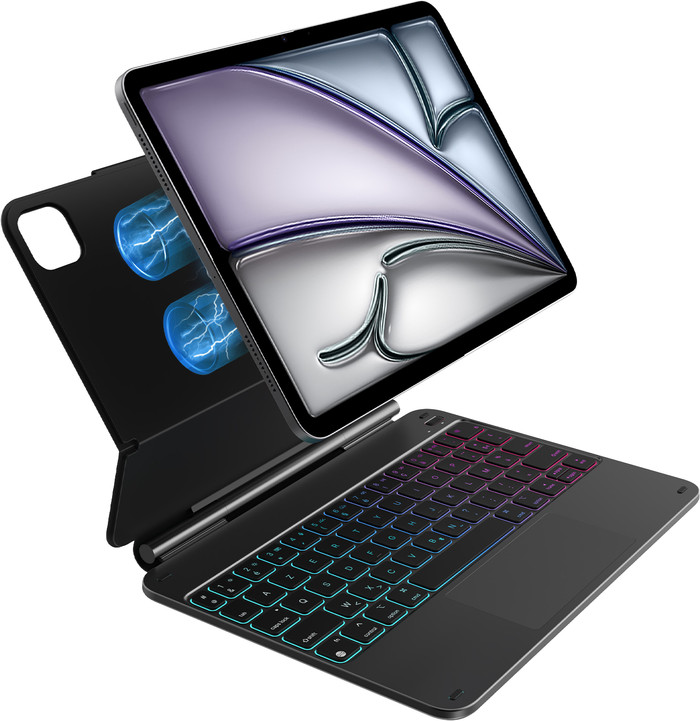 BlueBuilt Apple iPad Air (2024) 11 Pouces Étui Clavier AZERTY Noir détail