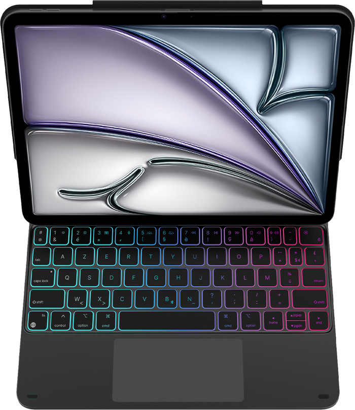 BlueBuilt Apple iPad Air (2024) 11 Pouces Étui Clavier AZERTY Noir dessus