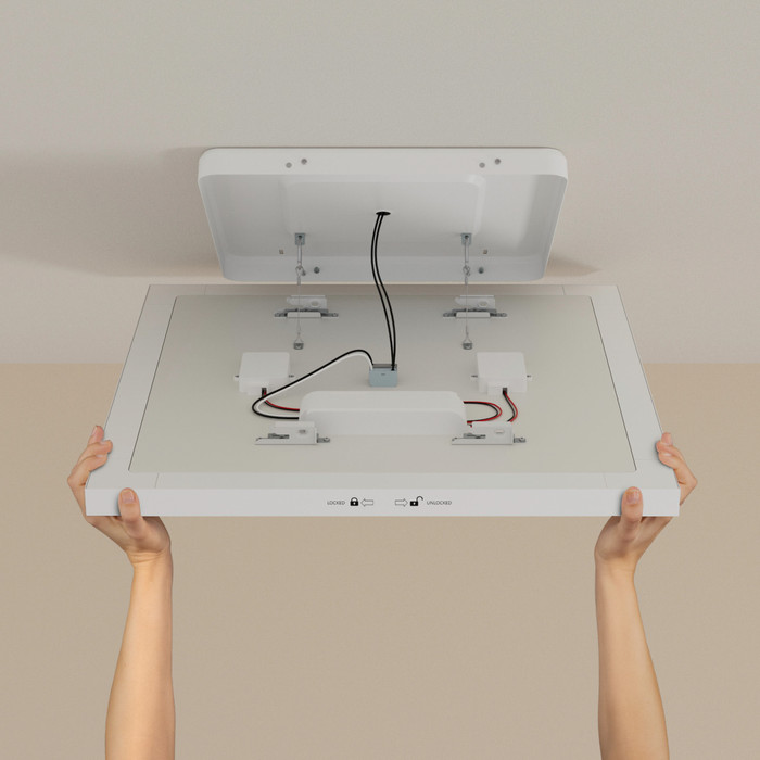 Philips Hue Datura Paneellamp - White and Color - Vierkant - Wit product in gebruik