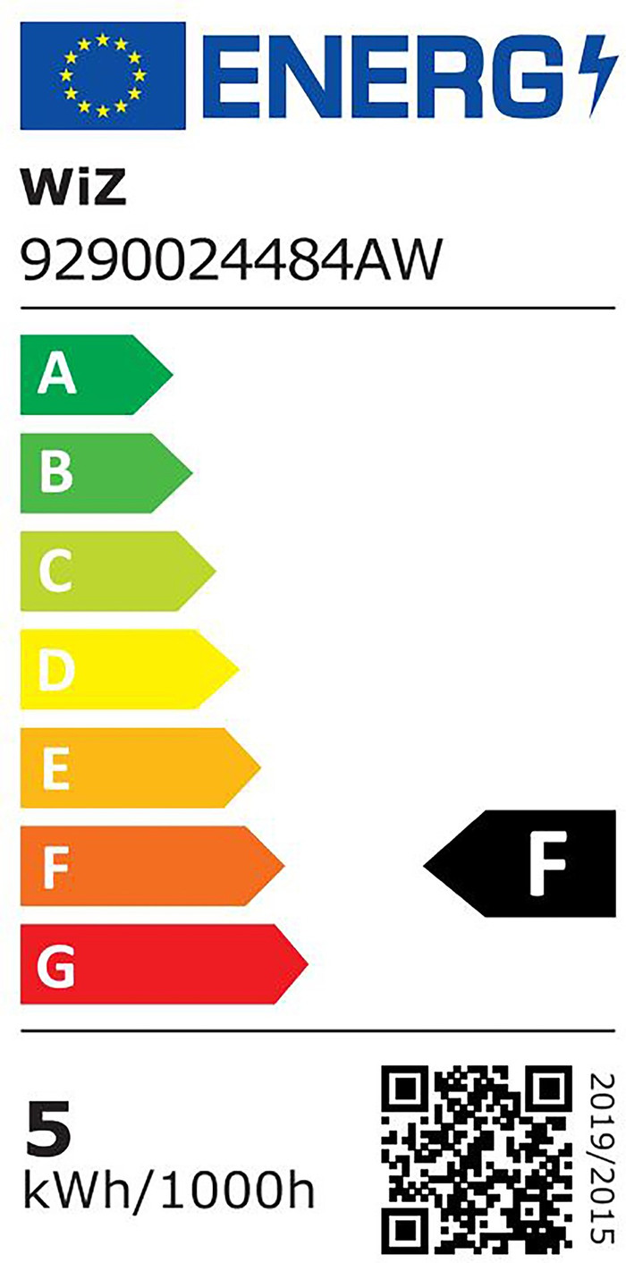 WiZ Up and Down Wall Lamp - White and Colored Light - Black energy label