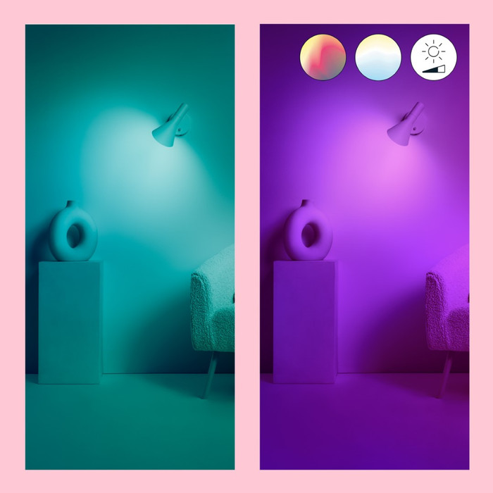 WiZ Smart Candle Light 6-pack - Colored and White Light - E14 product in use