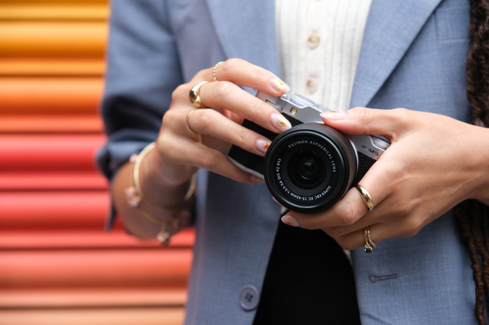 Fujifilm X-M5 Body Zwart product in gebruik