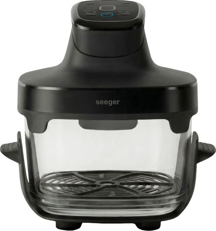 Seeger SGR1050BK Glass Air Fryer Zwart Main Image