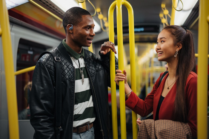 JVC HA-NP40T Blauw product in gebruik