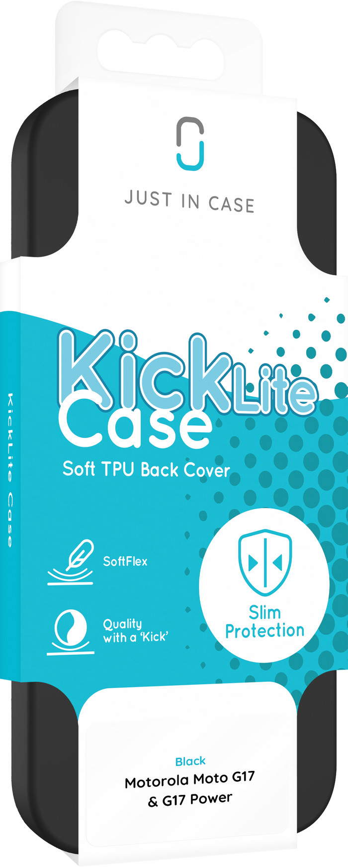 Just in Case Soft Design Motorola Moto G17 / G17 Power Back Cover Zwart verpakking