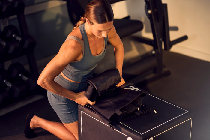 Therabody JetBoots Prime Medium product in use