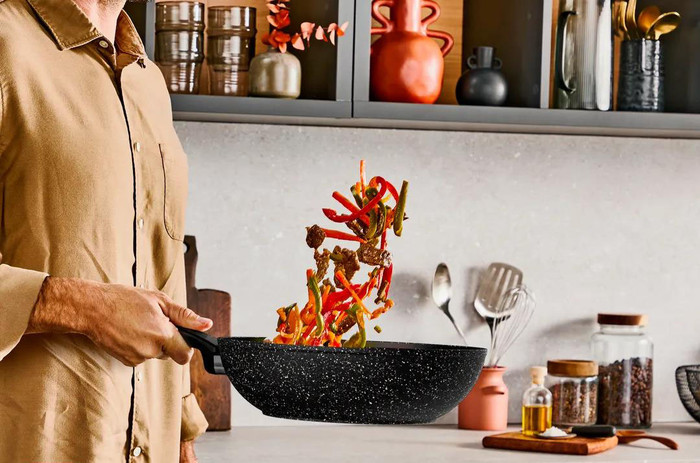 Tefal Excell'Cook Wokpan 28 cm product in gebruik