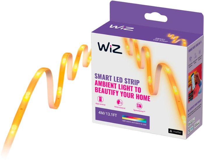 WiZ Ruban Lumineux - Lumière Blanche et Colorée - 4 Mètres emballage