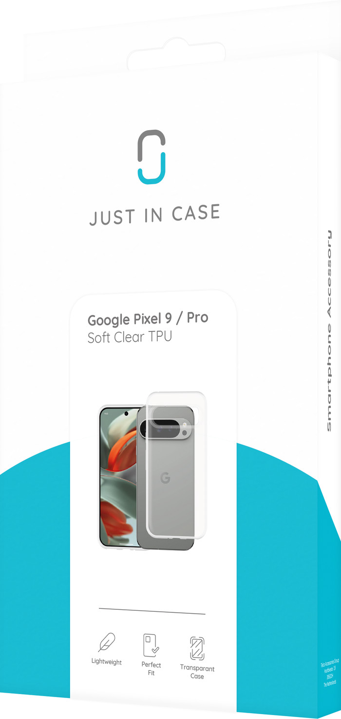 Just in Case Soft Design Google Pixel 9 / 9 Pro Back Cover Transparent emballage