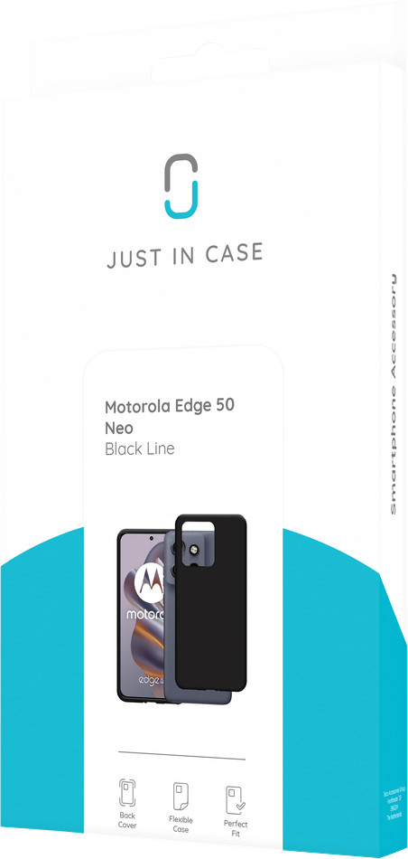 Just in Case Soft Design Motorola Edge 50 Neo Back Cover Black packaging