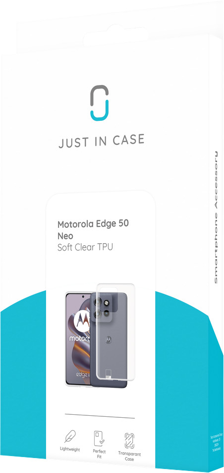 Just in Case Soft Design Motorola Edge 50  Neo Back Cover Transparent emballage