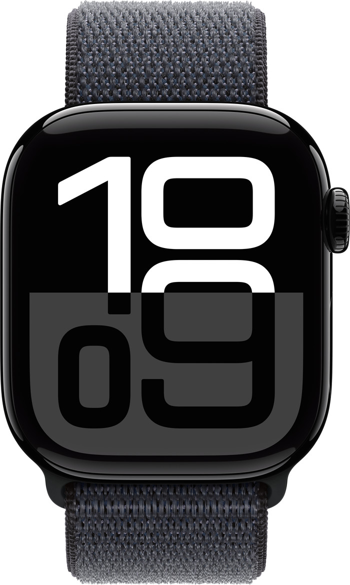 Apple Watch 44/45/46 mm Nylon Sport Loop Bracelet de Montre Encre détail