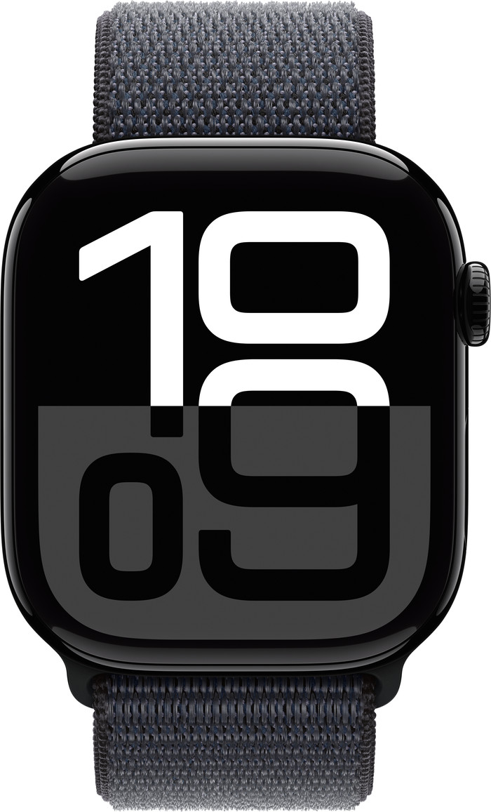 Apple Watch 44/45/46 mm Nylon Sport Loop Bracelet de Montre Encre détail