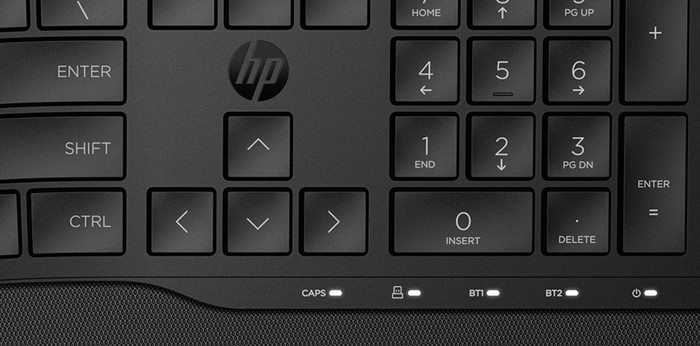 HP 680 Comfort Dual-Mode Keyboard and Mouse Combo AZERTY ISO layout detail