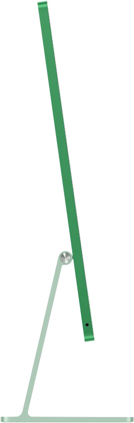 Apple iMac 24 Pouces M4 (CPU 10 Cœurs/GPU 10 Cœurs) 16 Go/256 Go Vert AZERTY côté gauche