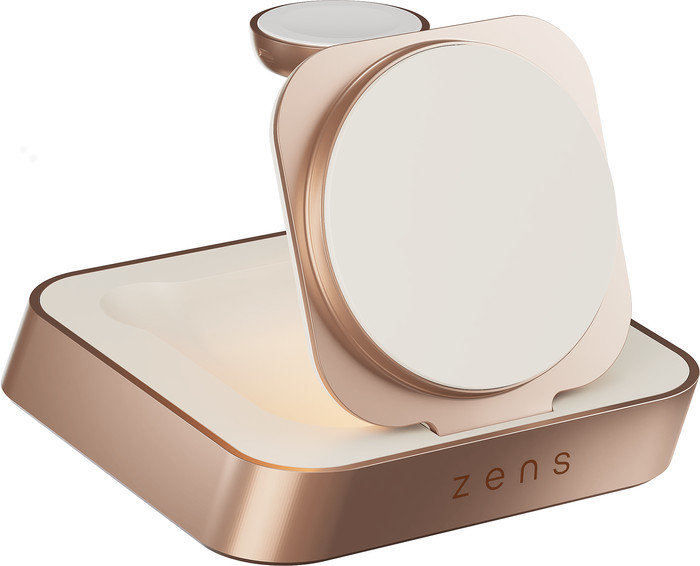 Zens 2-in-1 Draadloze MagSafe Oplader Pro 2 7.5W Wit linkerkant