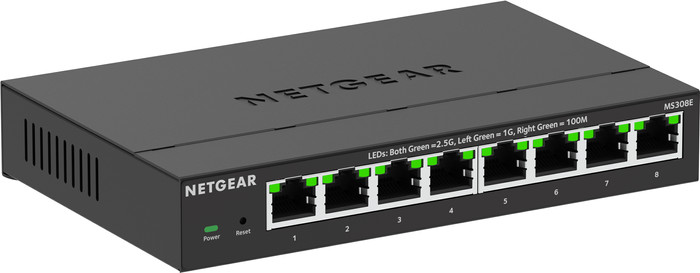Netgear MS308E linkerkant
