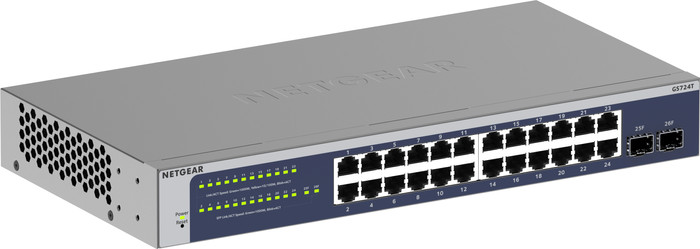 NETGEAR GS724Tv6 left side