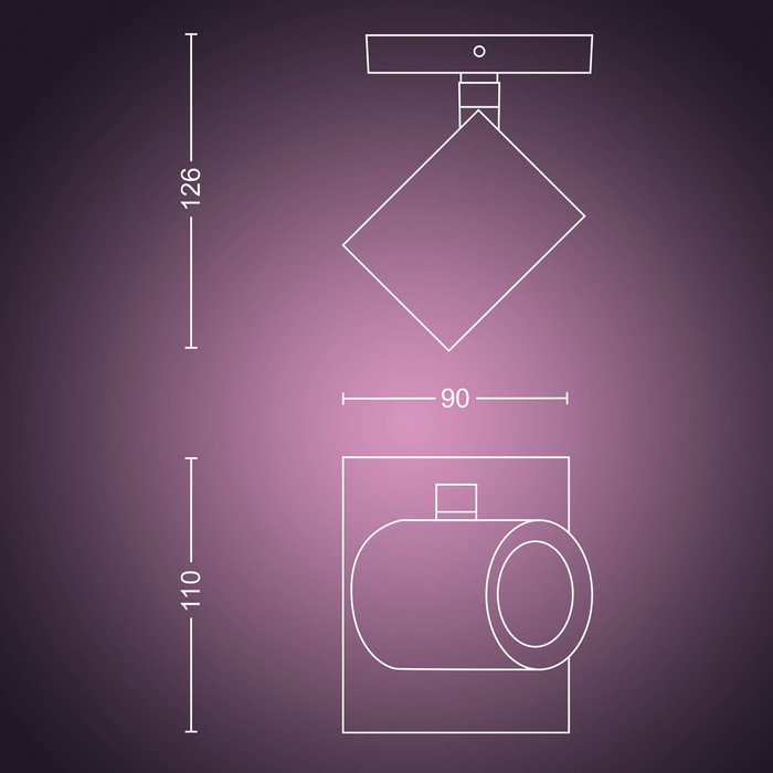 Philips Hue Argenta Spot Monté en Surface White and Color - Blanc - 1 Spot visuel fournisseur