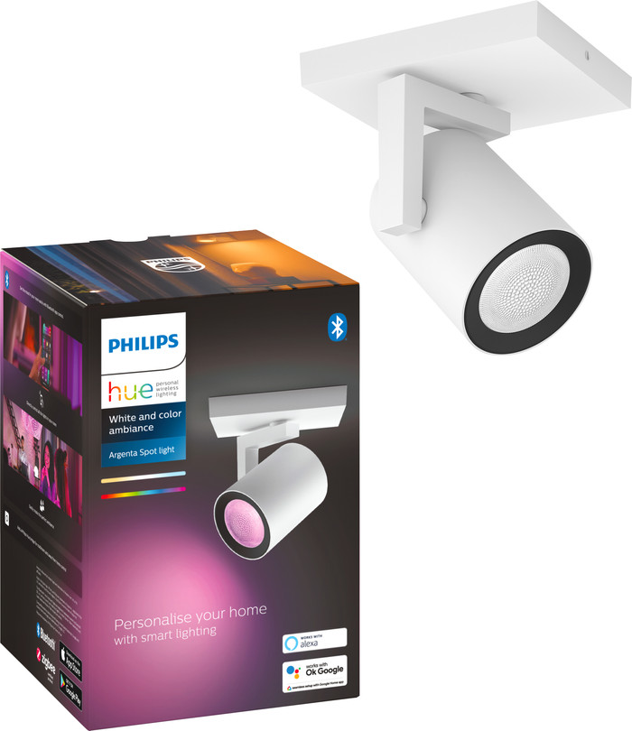 Philips Hue Argenta Spot Monté en Surface White and Color - Blanc - 1 Spot emballage