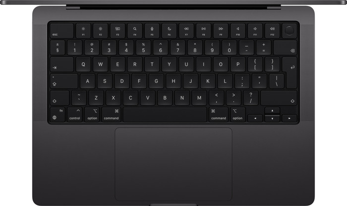 Apple MacBook Pro 14 inches M4 (10 Core CPU/10 Core GPU) 16GB/1TB Space Black AZERTY top